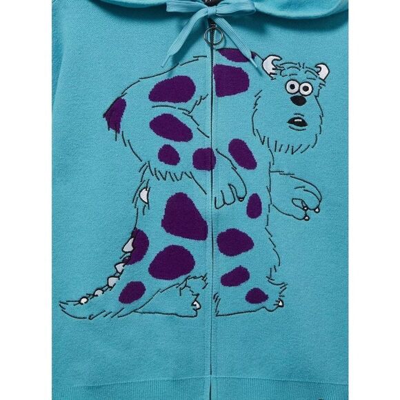 Disney Pixar Monsters, Inc. Sully Women's Knit Zippered Hoodie Size M - Picture 3 of 9